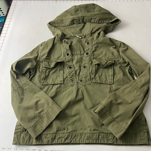 Free People Safari Pull Over Jacket Green Women Size XS Oversized - Picture 8 of 8